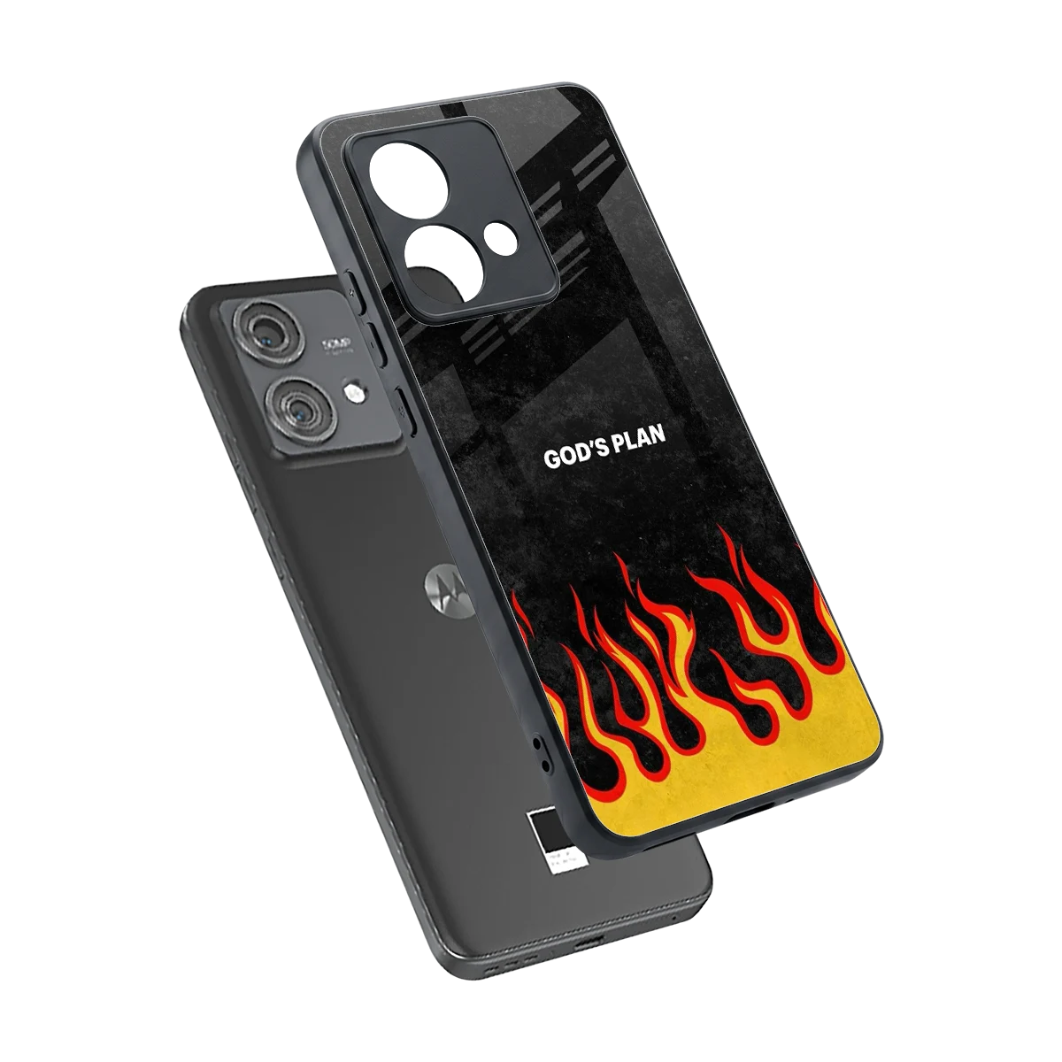 Gods Plan sleek motorola edge 40 neo 5g cover with tempered glass back and TPU edges