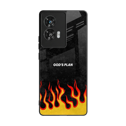 Gods Plan back phone cover | glass case for motorola edge 50 fusion