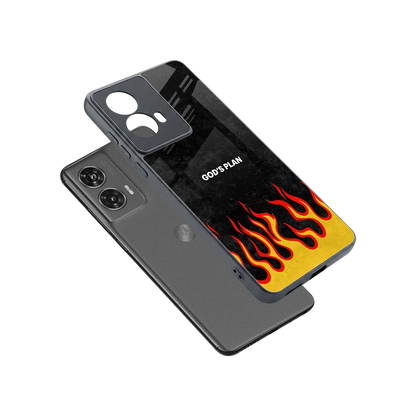Gods Plan sleek motorola edge 50 fusion cover with tempered glass back and TPU edges