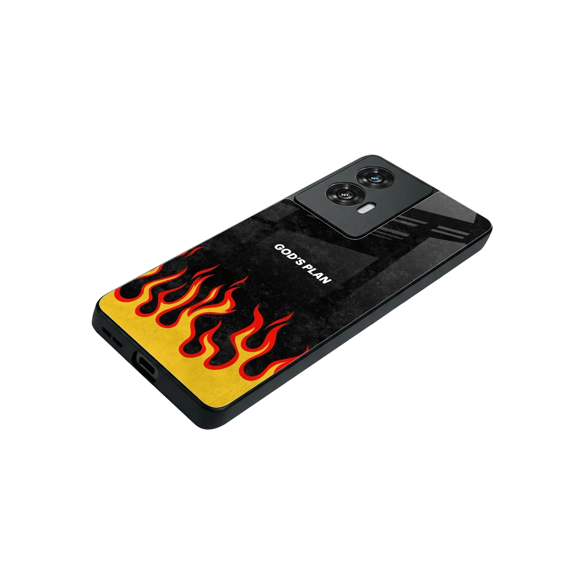 Gods Plan stylish phone case for motorola edge 50 fusion | glossy glass and slim fit