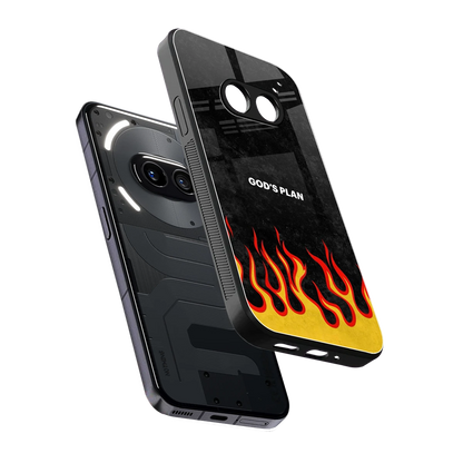 Gods Plan sleek nothing phone 2a cover with tempered glass back and TPU edges