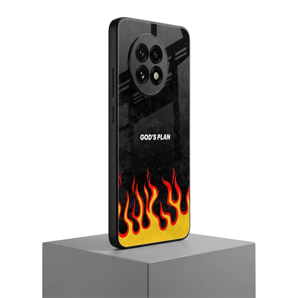Gods Plan oneplus 13r mobile cover | shockproof glass phone case