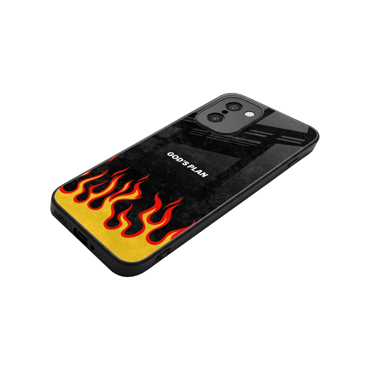Gods Plan stylish phone case for oneplus 15r | glossy glass and slim fit