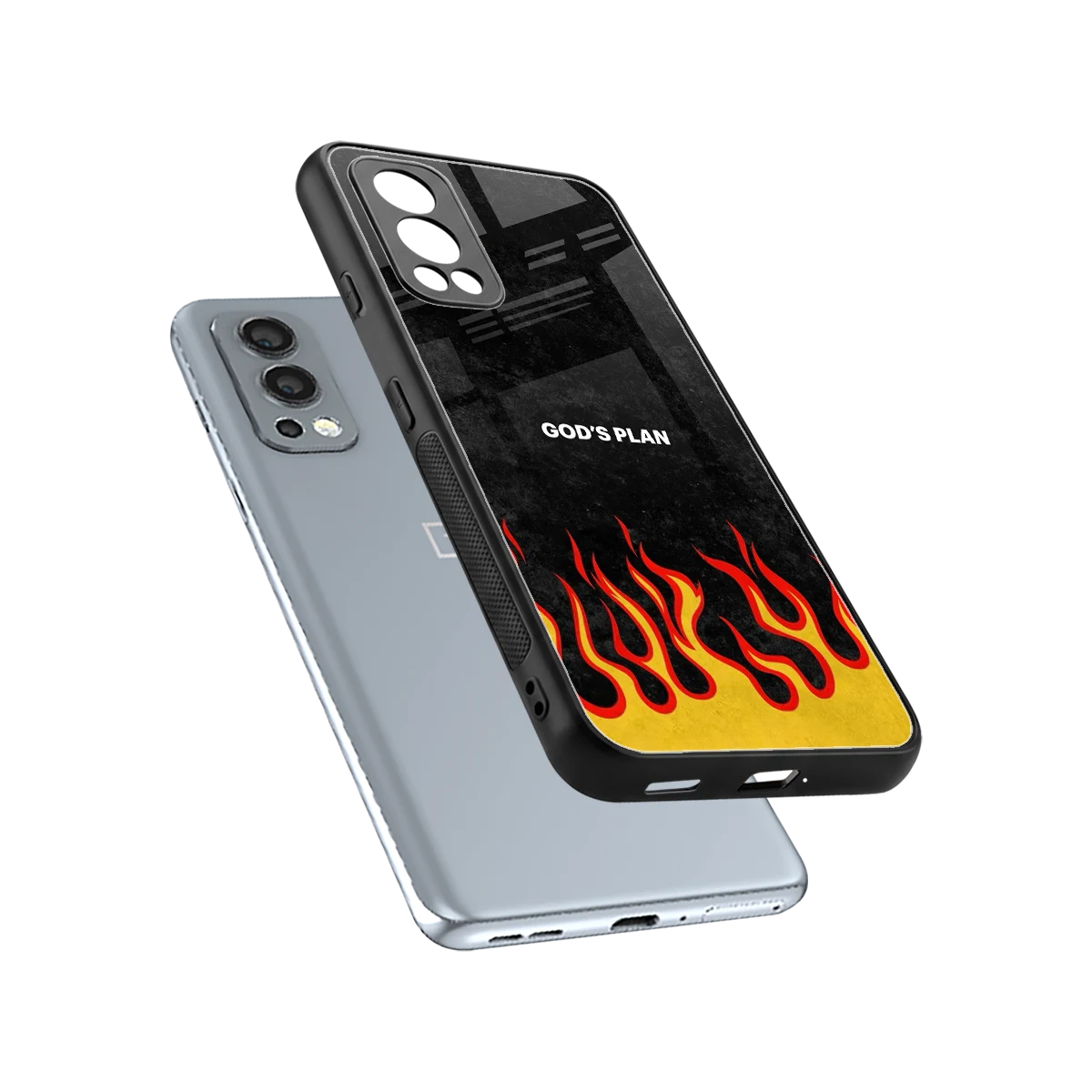 Gods Plan sleek oneplus nord 2 cover with tempered glass back and TPU edges