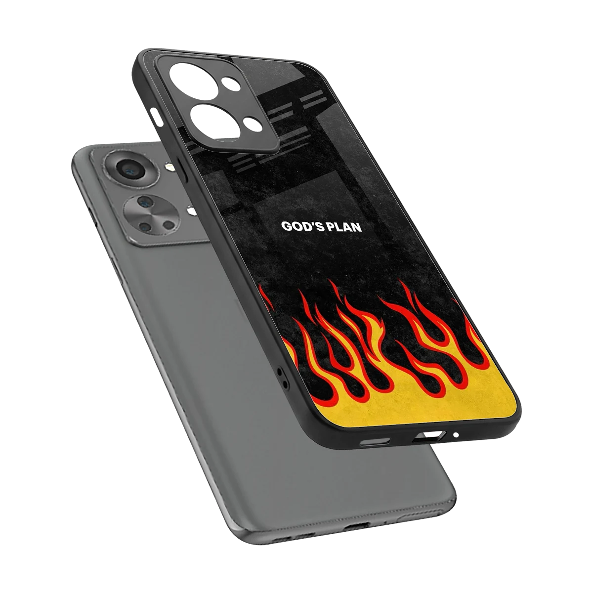 Gods Plan sleek oneplus nord 2t cover with tempered glass back and TPU edges