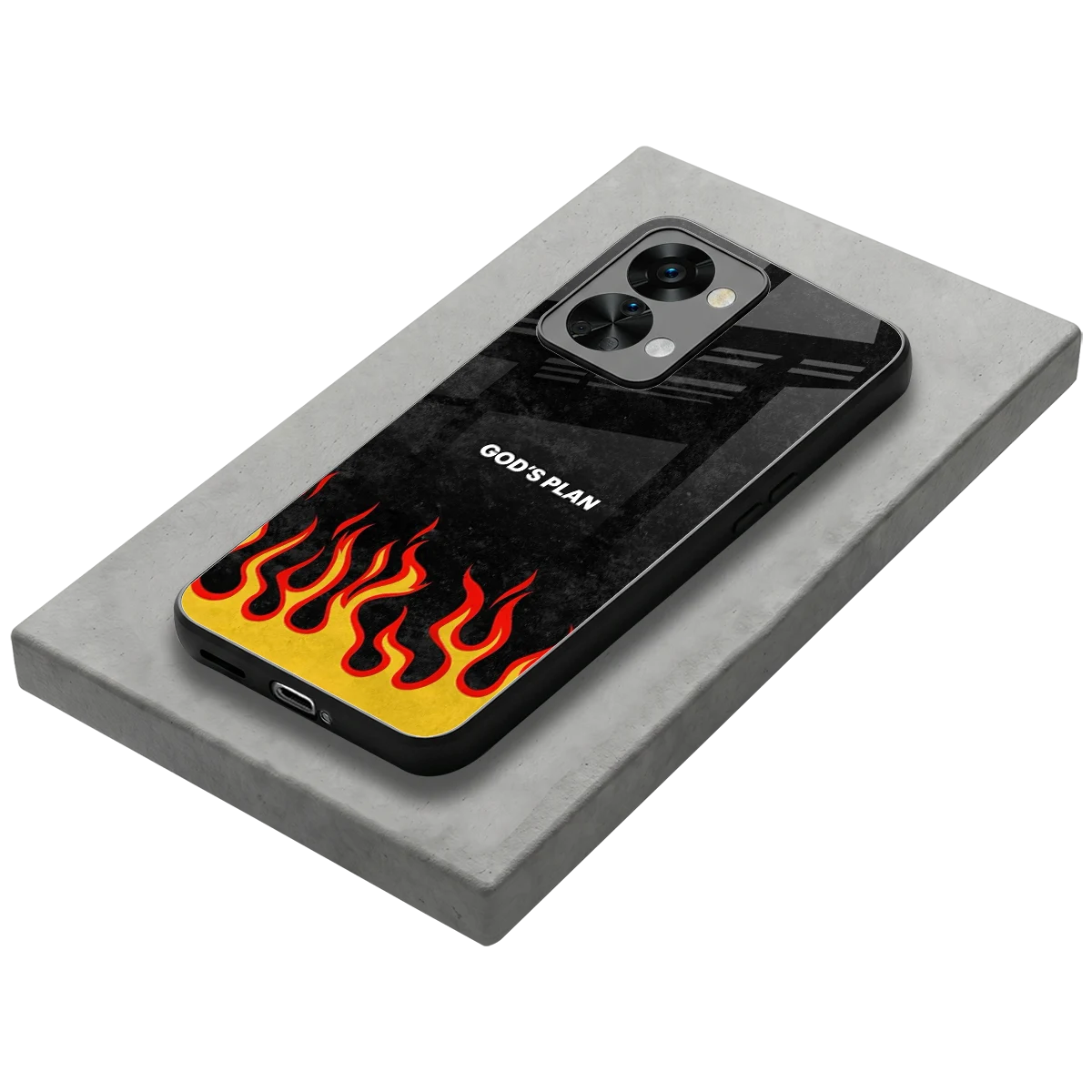 Gods Plan stylish phone case for oneplus nord 2t | glossy glass and slim fit