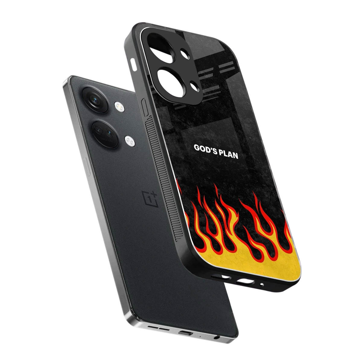 Gods Plan sleek oneplus nord 3 cover with tempered glass back and TPU edges