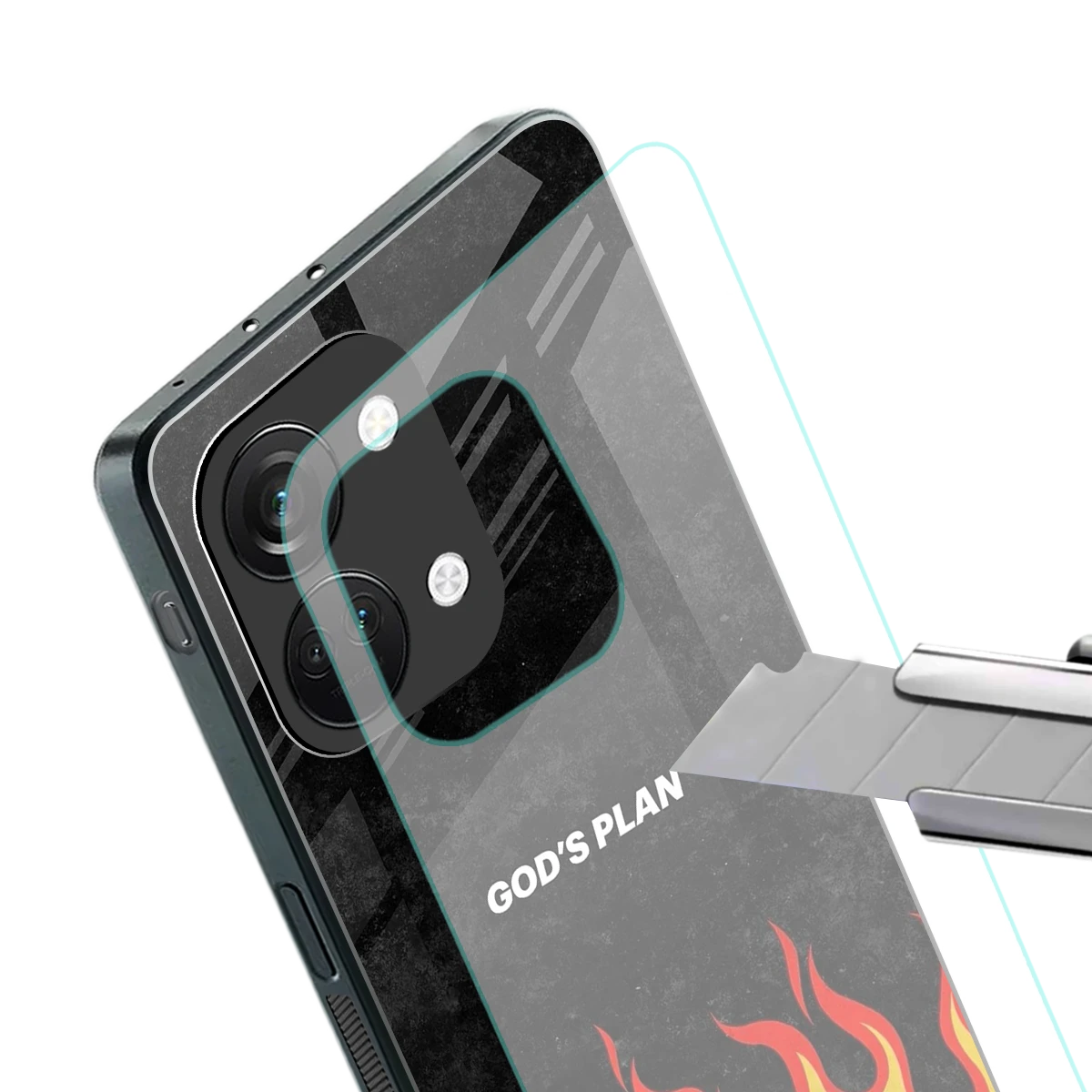 Gods Plan stylish phone case for oneplus nord 3 | glossy glass and slim fit