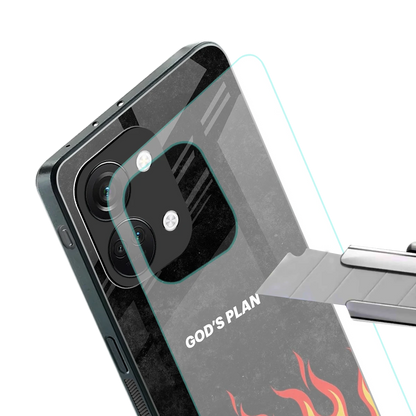 Gods Plan stylish phone case for oneplus nord 3 | glossy glass and slim fit