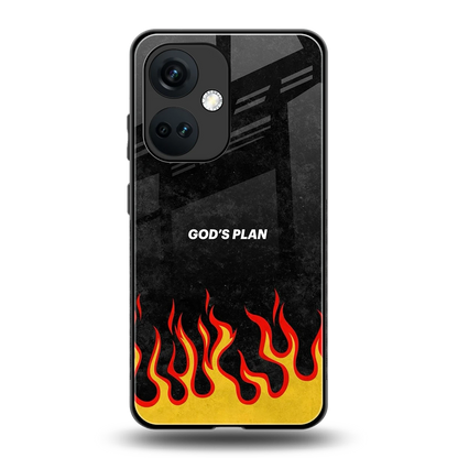 Gods Plan back phone cover | glass case for oneplus nord ce 3