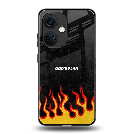 Gods Plan back phone cover | glass case for oneplus nord ce 3