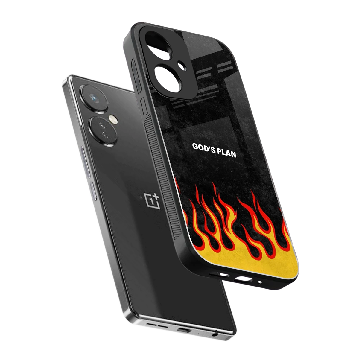 Gods Plan sleek oneplus nord ce 3 cover with tempered glass back and TPU edges