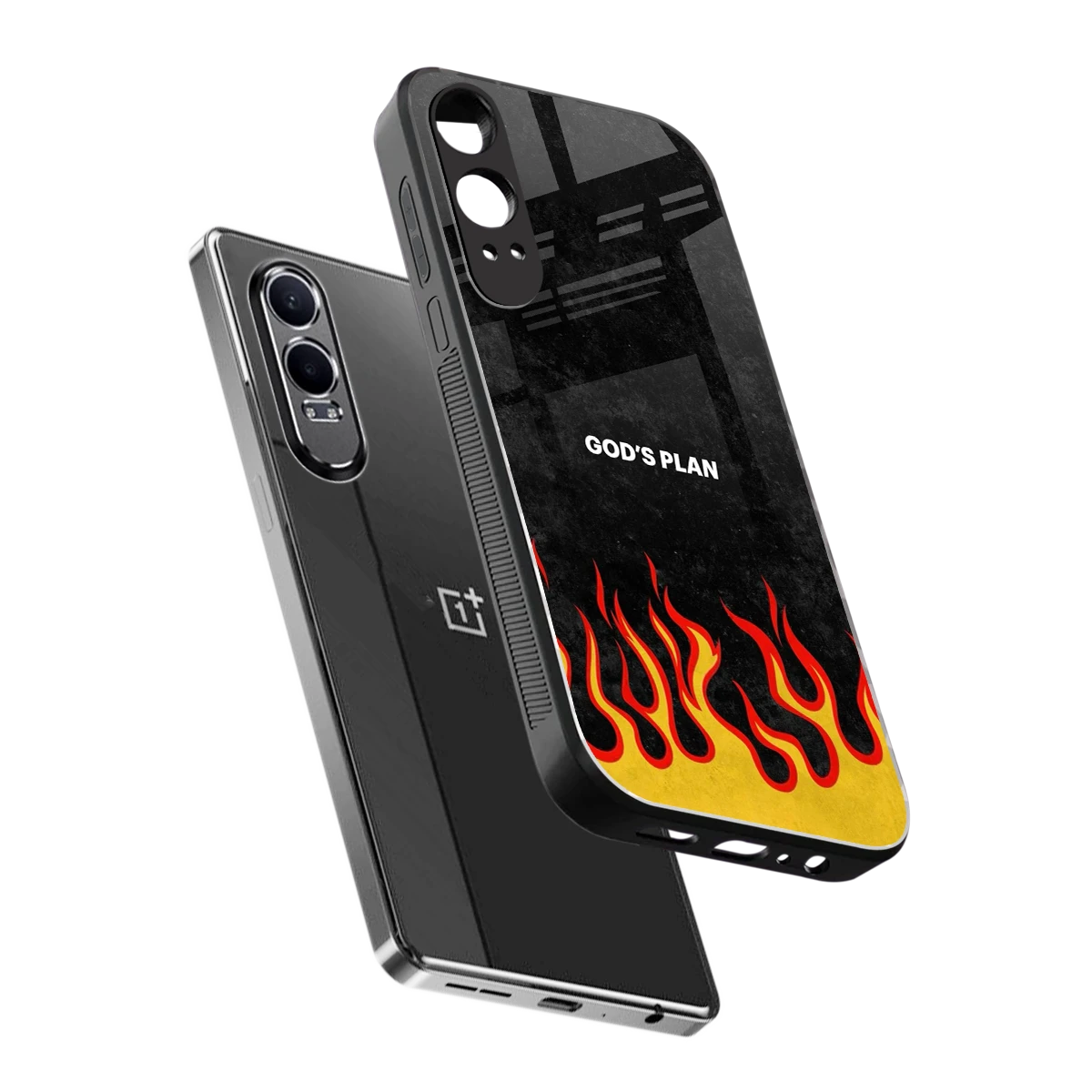 Gods Plan sleek oneplus nord ce 4 lite cover with tempered glass back and TPU edges