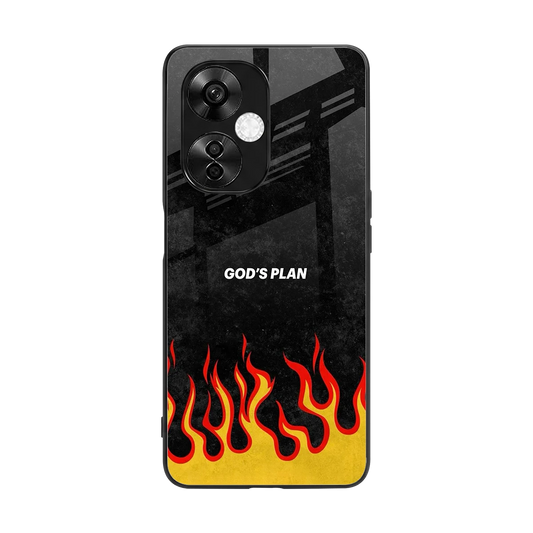 Gods Plan back phone cover | glass case for oneplus nord ce 3 lite
