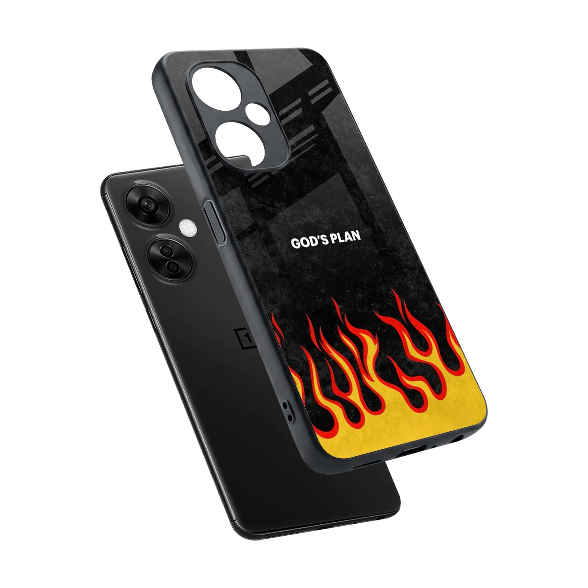 Gods Plan sleek oneplus nord ce 3 lite cover with tempered glass back and TPU edges