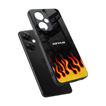 Gods Plan sleek oneplus nord ce 3 lite cover with tempered glass back and TPU edges