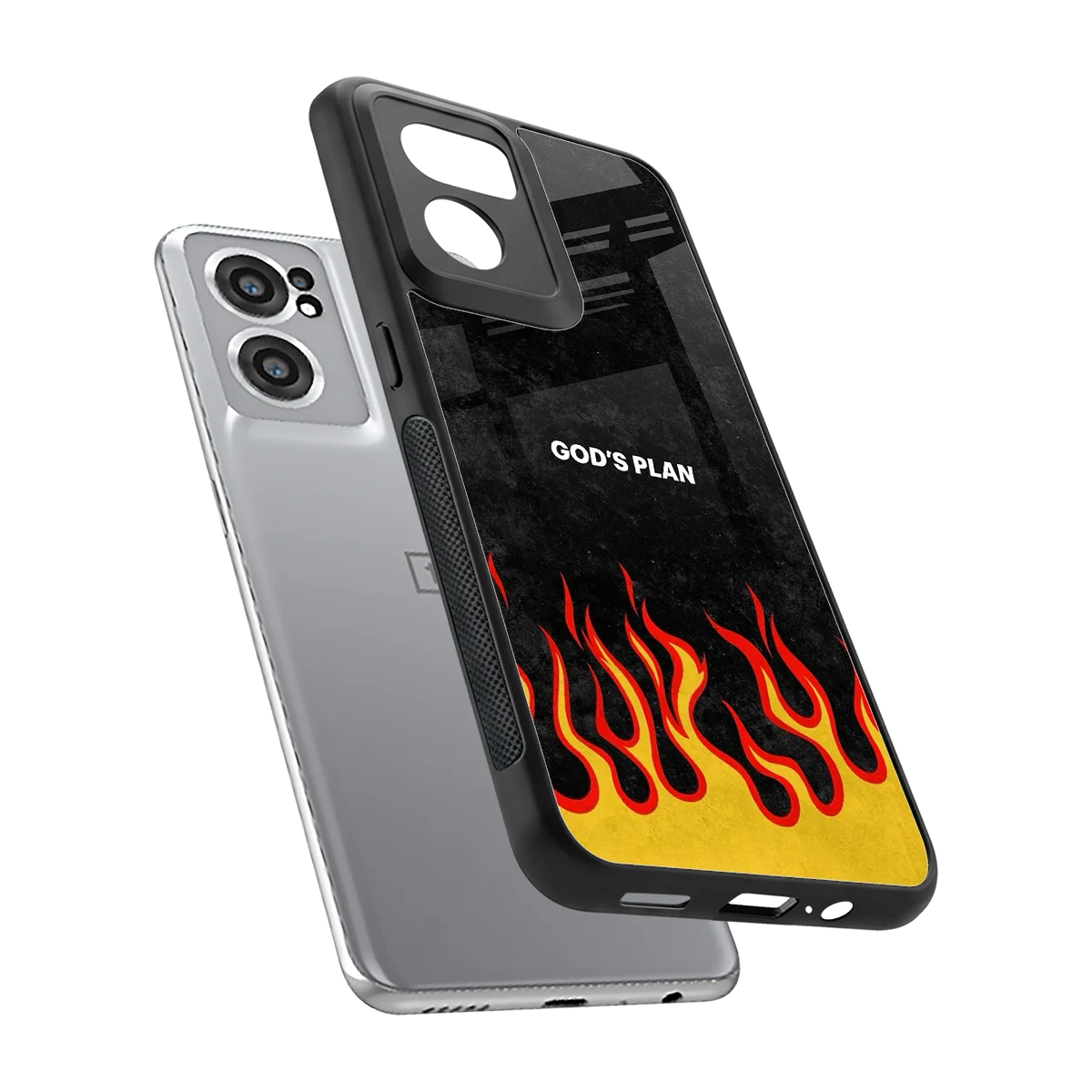 Gods Plan sleek oneplus nord ce 2 cover with tempered glass back and TPU edges