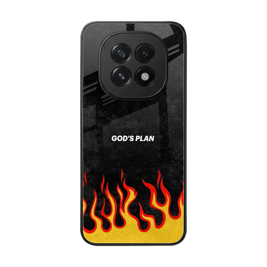 Gods Plan back phone cover | glass case for oppo f29 5g