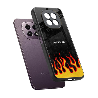 Gods Plan sleek oppo f29 5g cover with tempered glass back and TPU edges