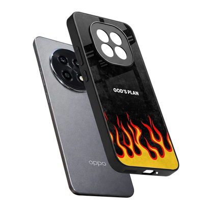 Gods Plan sleek oppo f29 pro 5g cover with tempered glass back and TPU edges