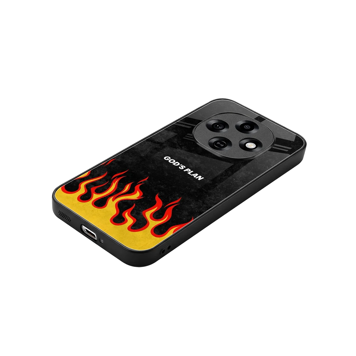 Gods Plan stylish phone case for oppo f31 pro 5g | glossy glass and slim fit