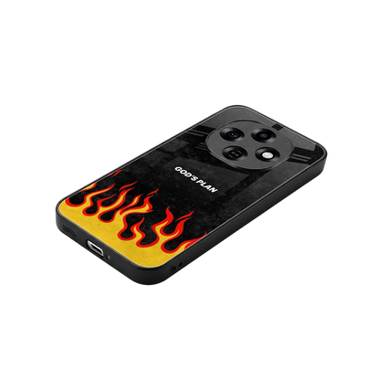 Gods Plan stylish phone case for oppo f31 pro 5g | glossy glass and slim fit