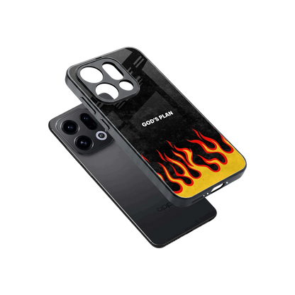 Gods Plan sleek oppo find x9 cover with tempered glass back and TPU edges