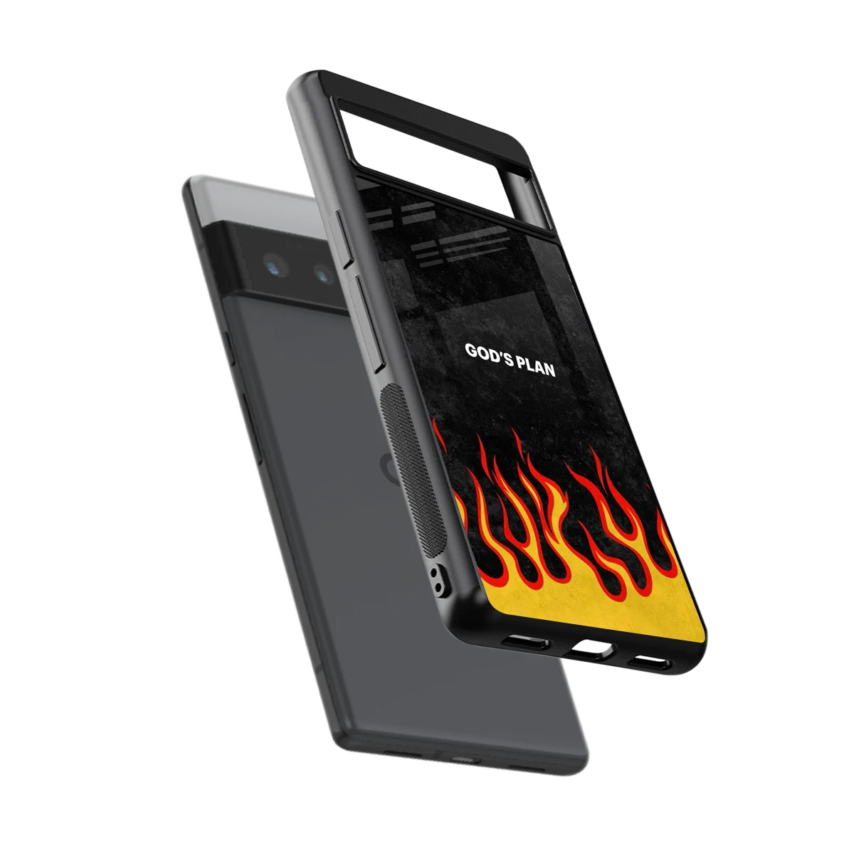 Gods Plan sleek google pixel 6 pro cover with tempered glass back and TPU edges