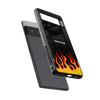 Gods Plan sleek google pixel 6 pro cover with tempered glass back and TPU edges