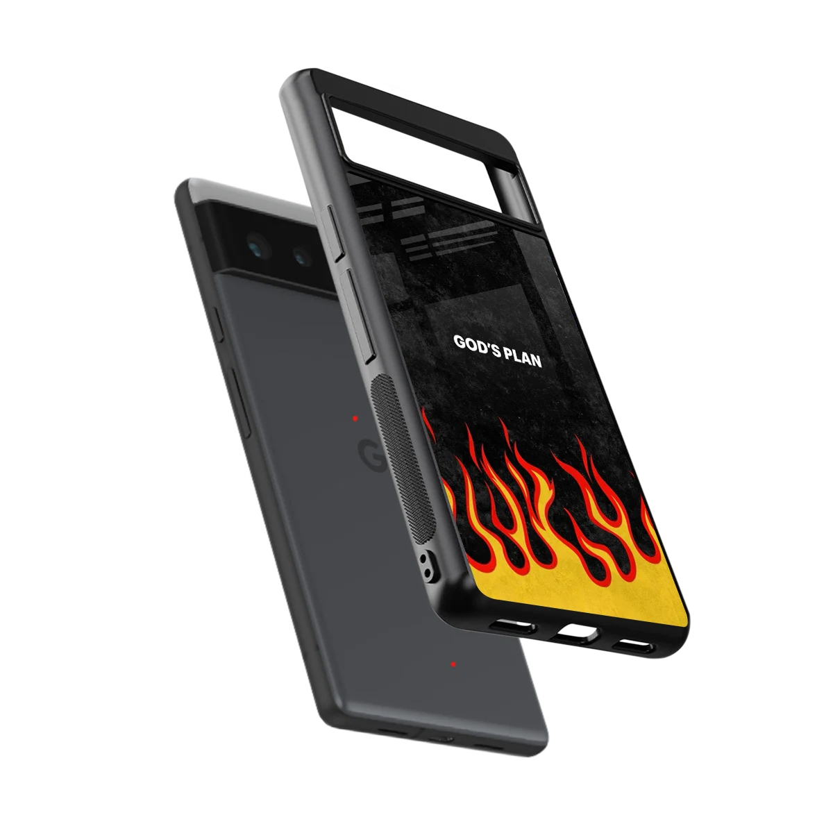 Gods Plan sleek google pixel 6 cover with tempered glass back and TPU edges