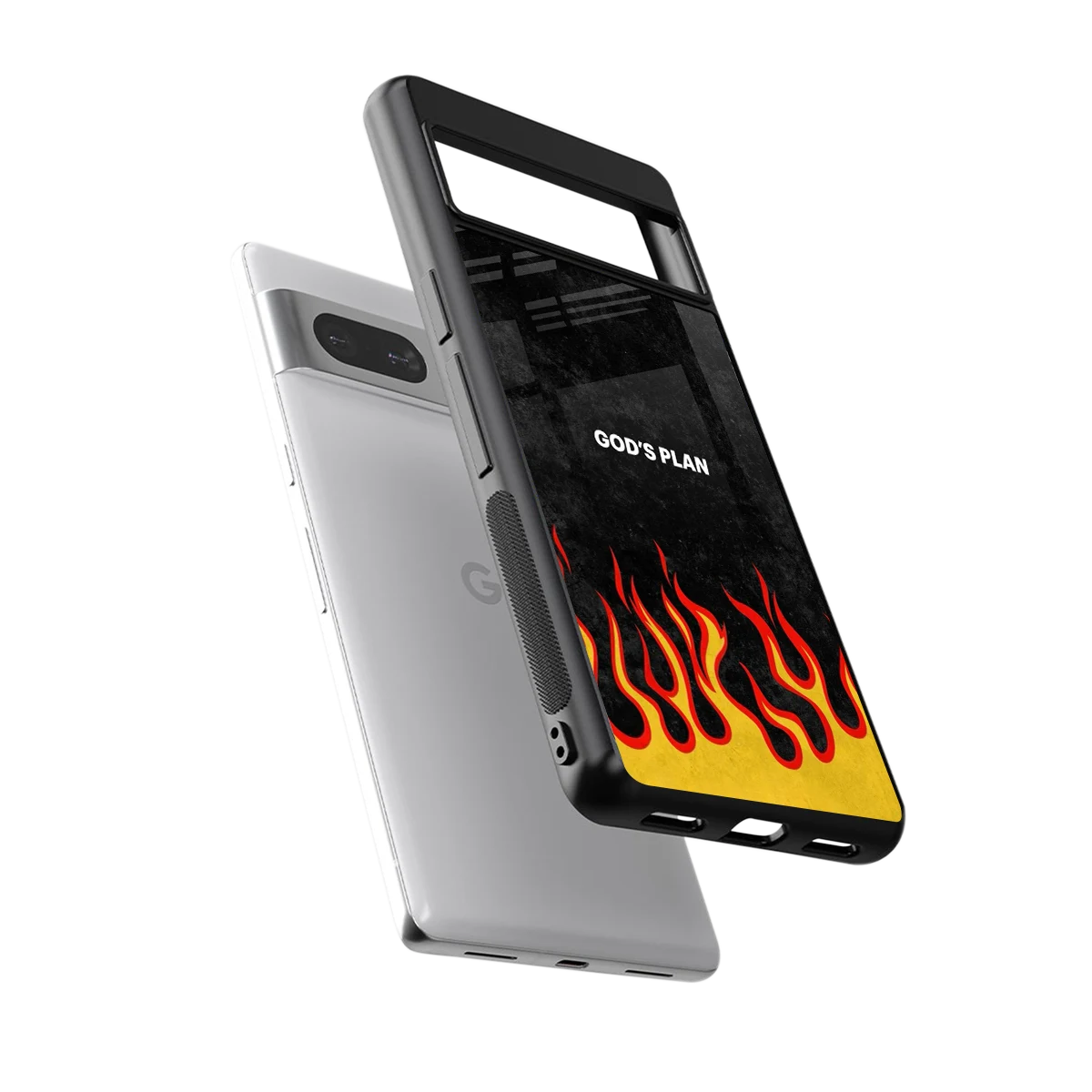 Gods Plan sleek google pixel 7 cover with tempered glass back and TPU edges