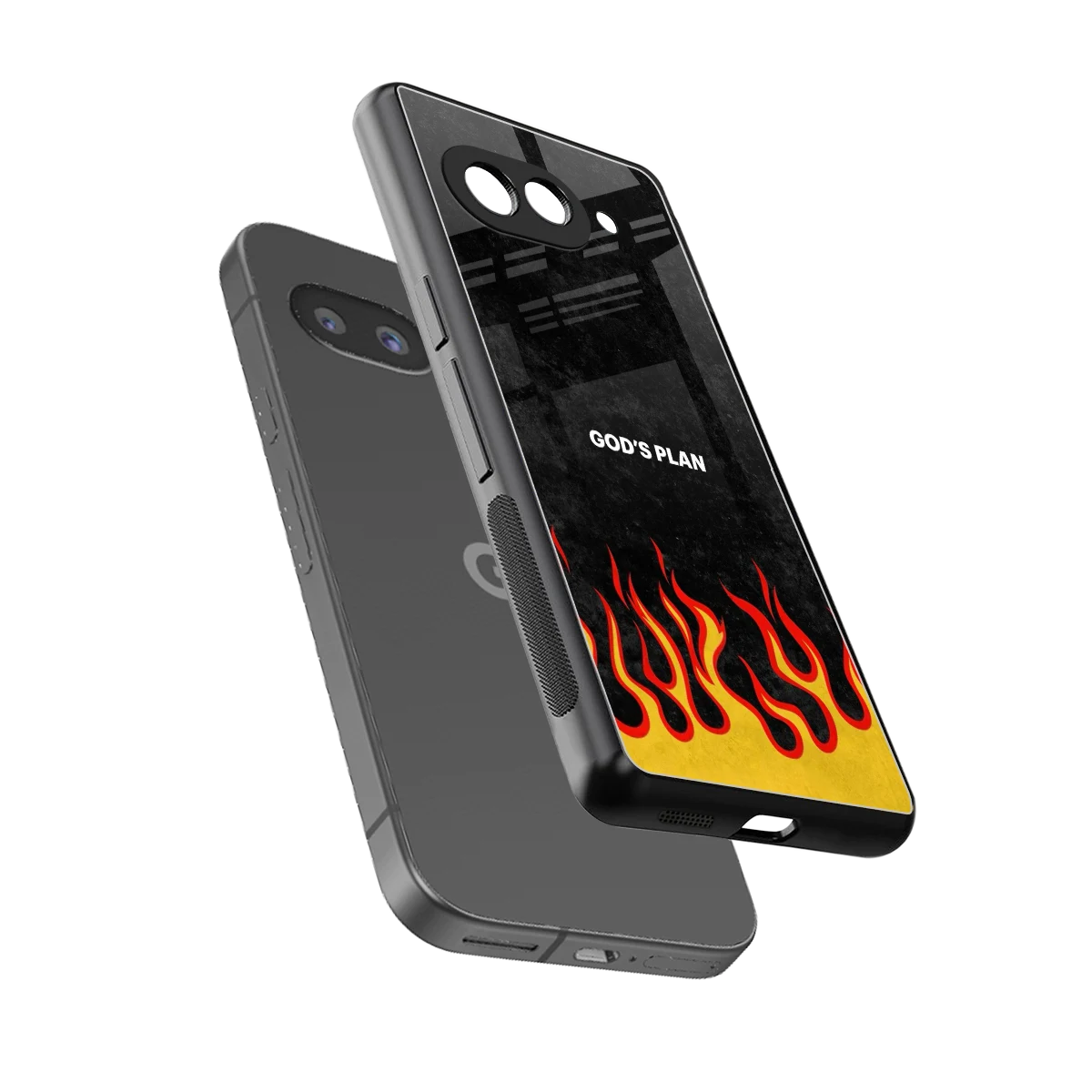 Gods Plan sleek google pixel 10a cover with tempered glass back and TPU edges