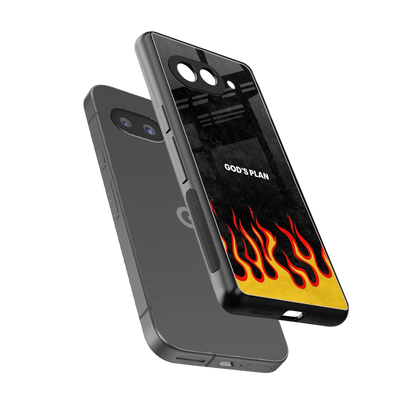 Gods Plan sleek google pixel 10a cover with tempered glass back and TPU edges