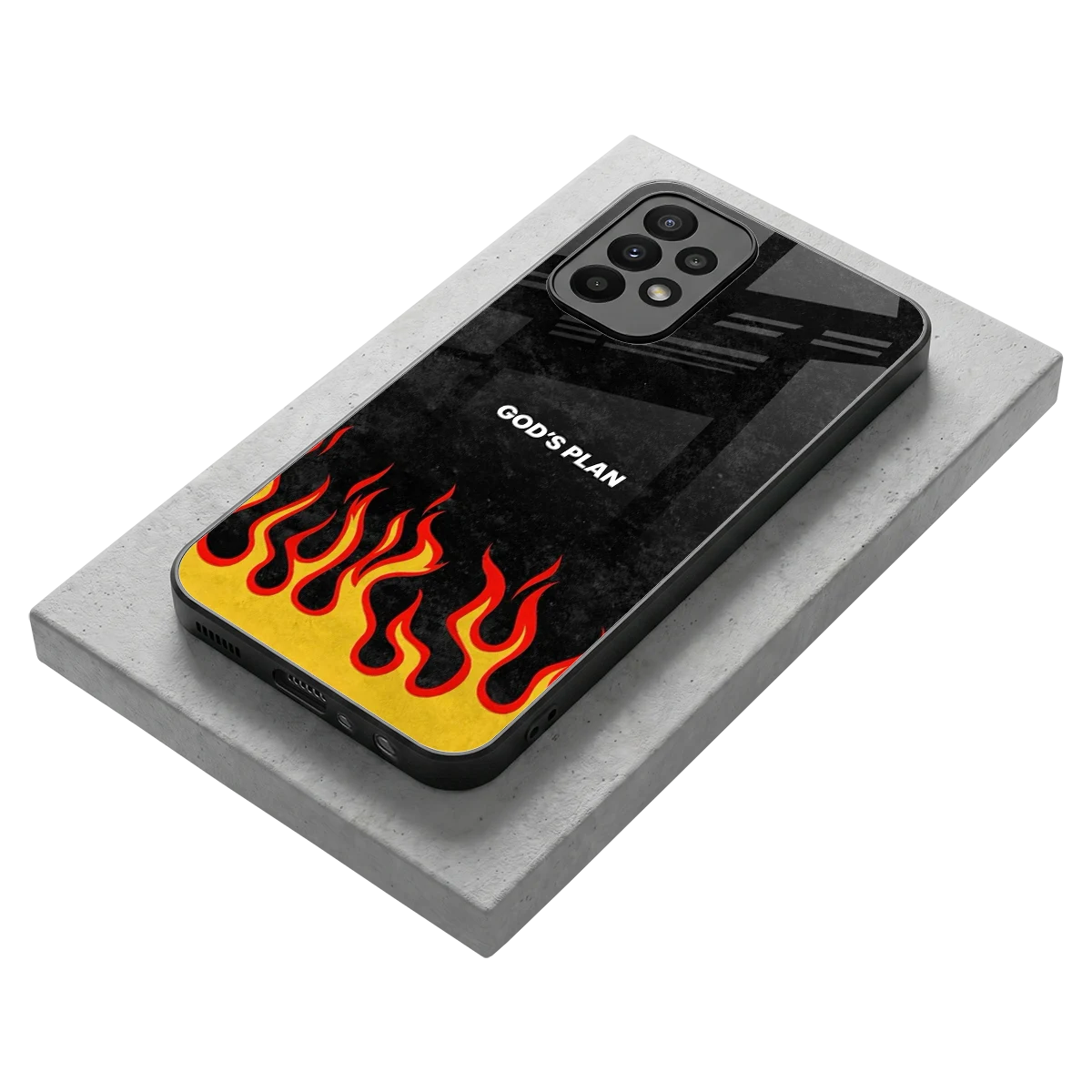 Gods Plan stylish phone case for samsung galaxy a23 | glossy glass and slim fit