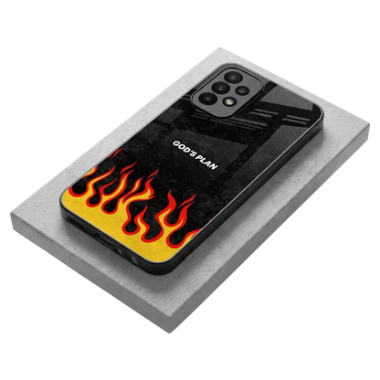 Gods Plan stylish phone case for samsung galaxy a23 | glossy glass and slim fit