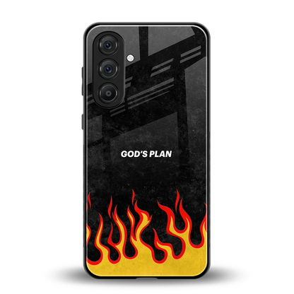 Gods Plan back phone cover | glass case for samsung galaxy m36 5g
