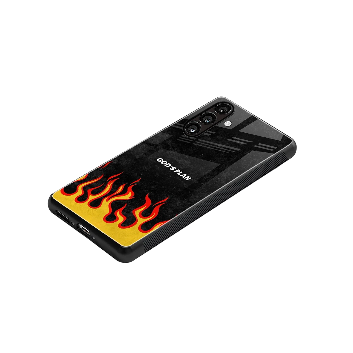Gods Plan stylish phone case for samsung galaxy a55 5g | glossy glass and slim fit