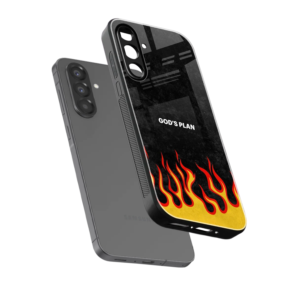 Gods Plan sleek samsung galaxy a17 5g cover with tempered glass back and TPU edges