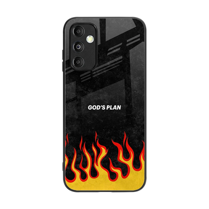 Gods Plan back phone cover | glass case for samsung galaxy m14 5g