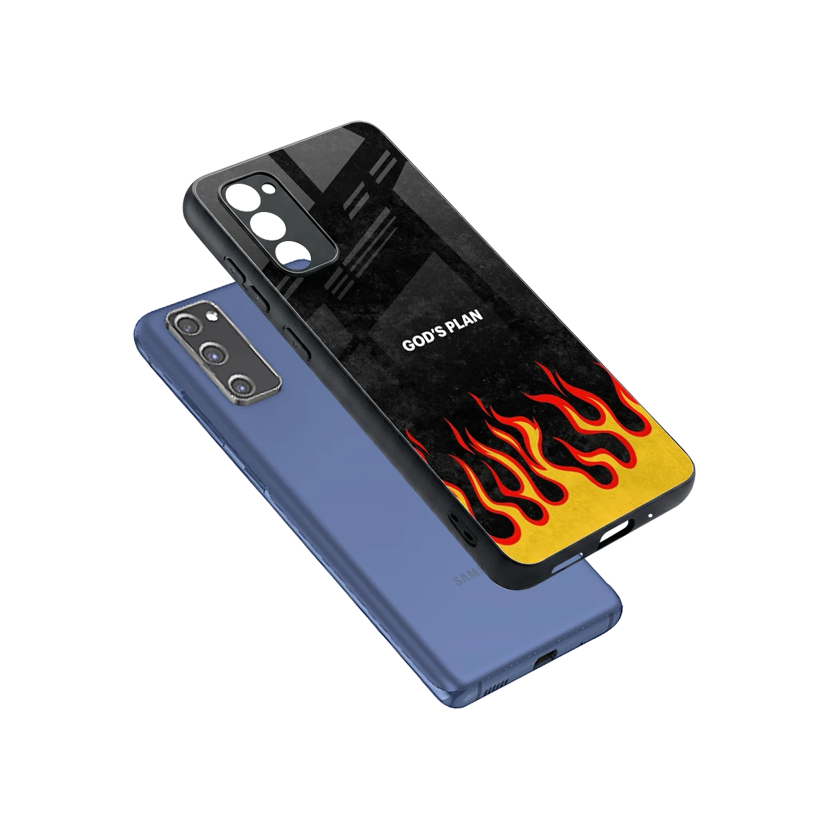 Gods Plan sleek samsung galaxy s20 fe cover with tempered glass back and TPU edges