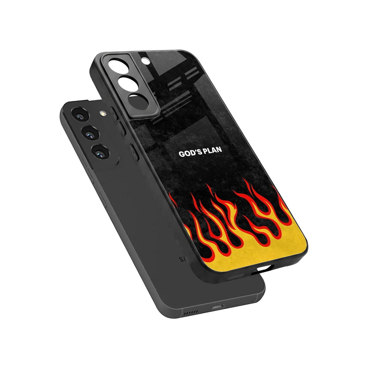 Gods Plan sleek samsung galaxy s22 cover with tempered glass back and TPU edges