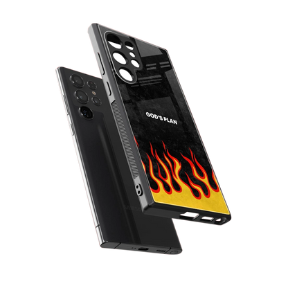 Gods Plan sleek samsung galaxy s23 ultra cover with tempered glass back and TPU edges