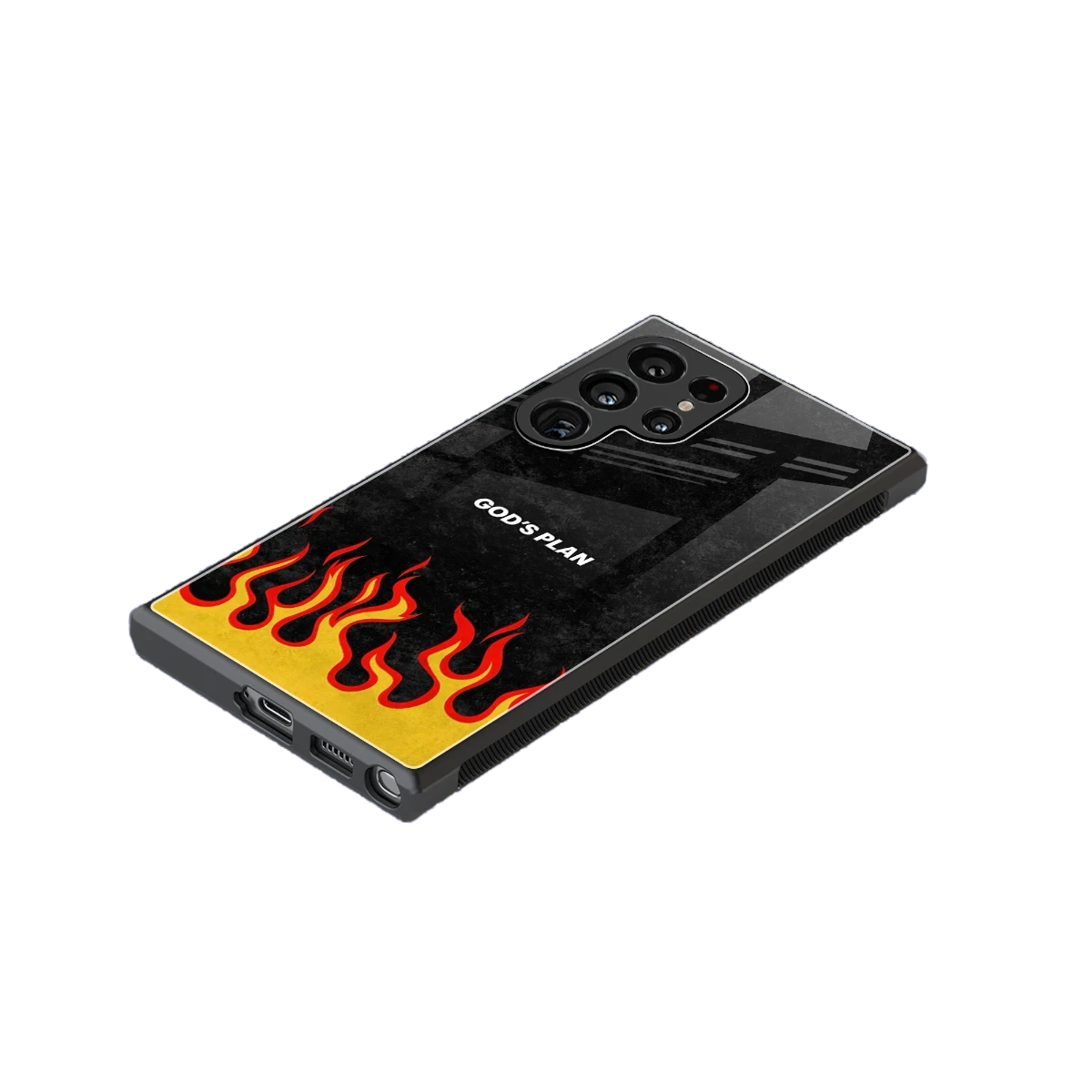 Gods Plan stylish phone case for samsung galaxy s23 ultra | glossy glass and slim fit