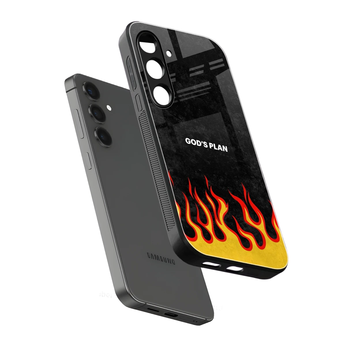 Gods Plan sleek samsung galaxy s25 cover with tempered glass back and TPU edges