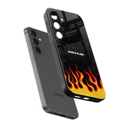 Gods Plan sleek samsung galaxy s24 cover with tempered glass back and TPU edges