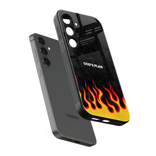 Gods Plan sleek samsung galaxy s24 cover with tempered glass back and TPU edges