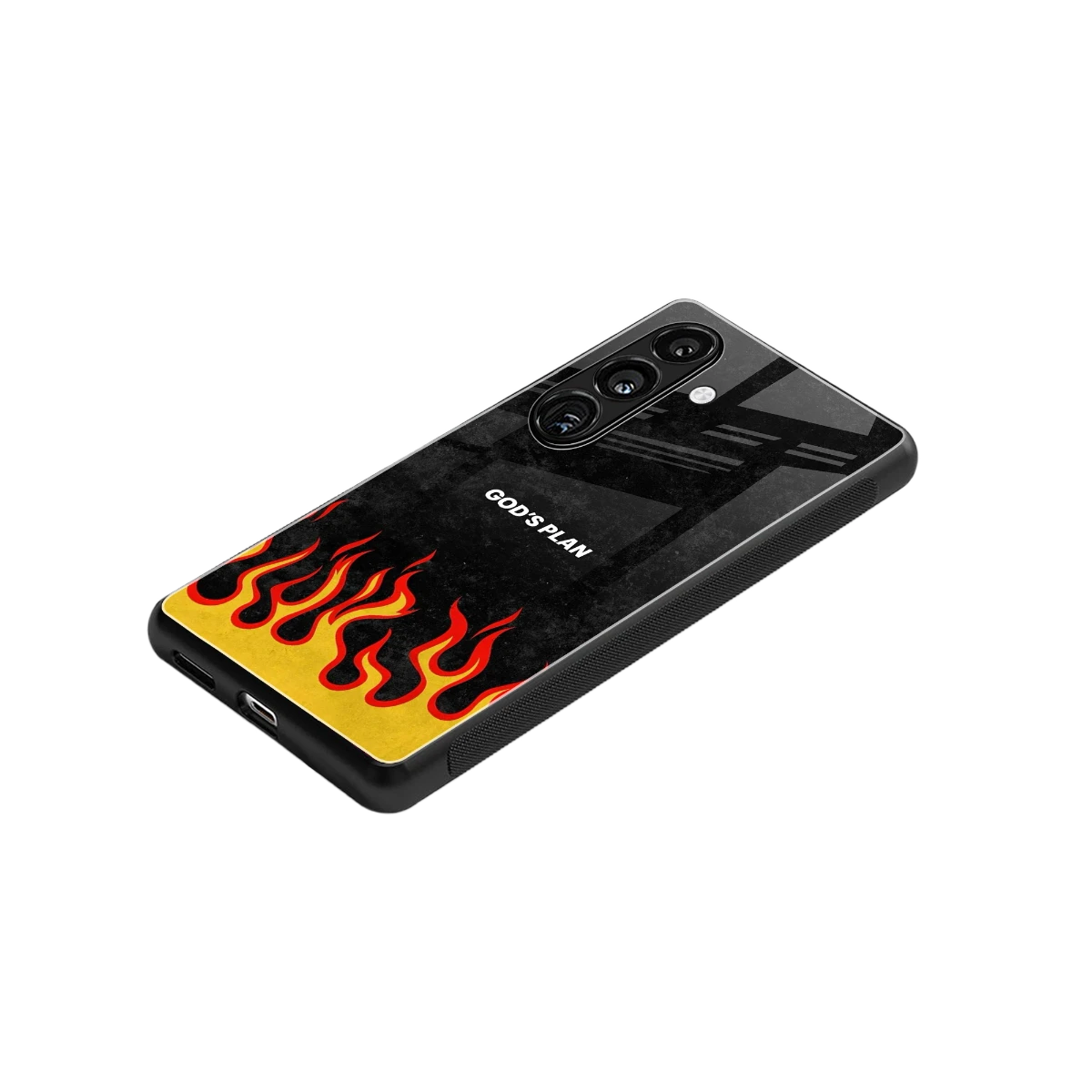 Gods Plan stylish phone case for samsung galaxy s25 fe | glossy glass and slim fit