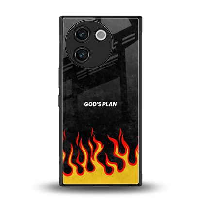 Gods Plan back phone cover | glass case for vivo v30e