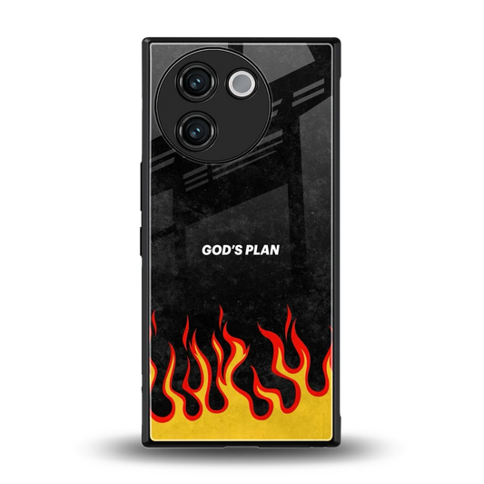 Gods Plan back phone cover | glass case for vivo v30e