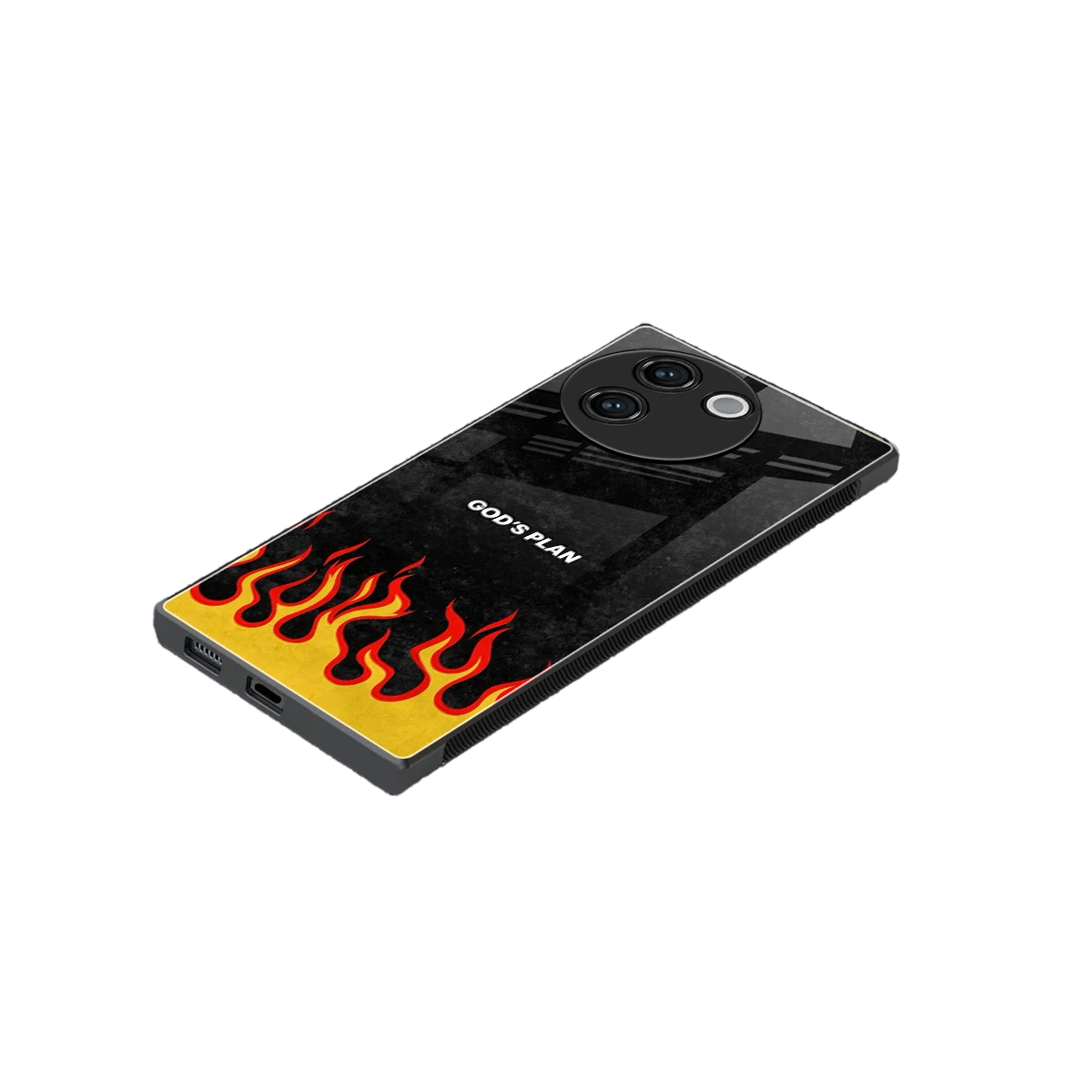 Gods Plan stylish phone case for vivo v30e | glossy glass and slim fit